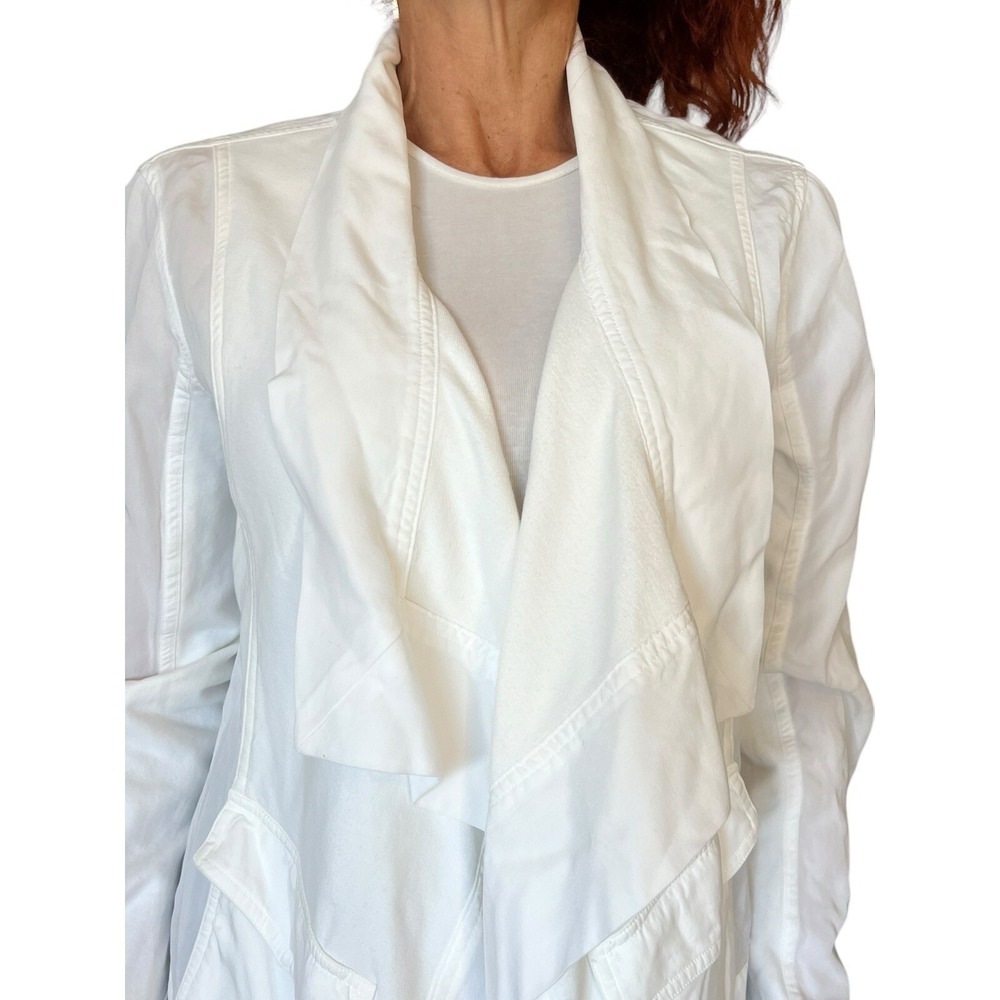 SPLENDID WHITE OPEN DRAPE CARGO JACKET WHITE LYOCELL MIXED MEDIA CANYONDALE M - Picture 4 of 13